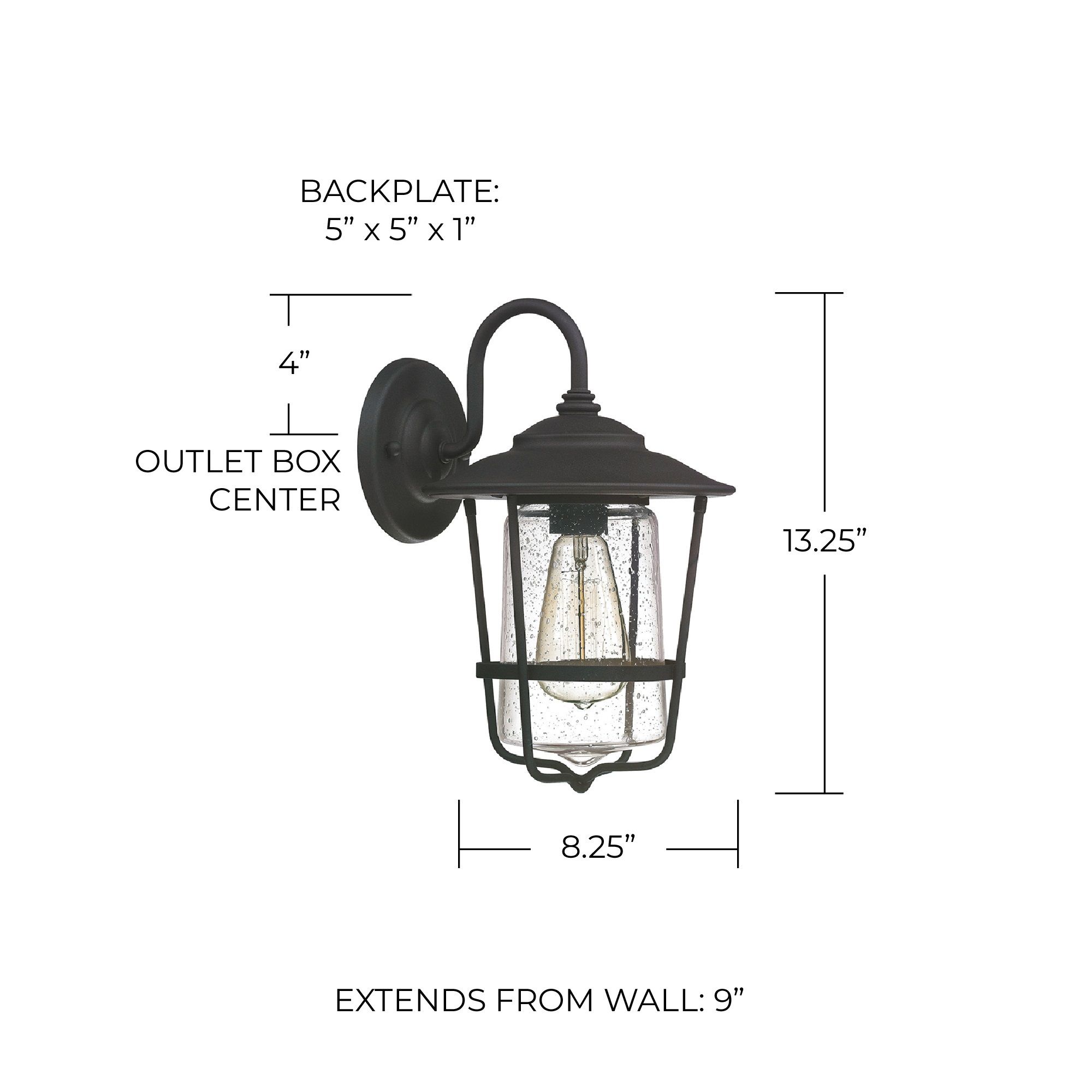 Image 3 Capital Creekside 13 1/4" High Black Outdoor Wall Light more views