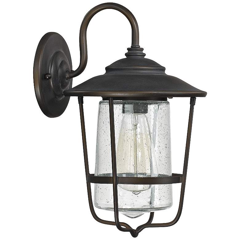 Image 1 Capital Creekside 13 1/4 inch High Old Bronze Outdoor Lantern Wall Light