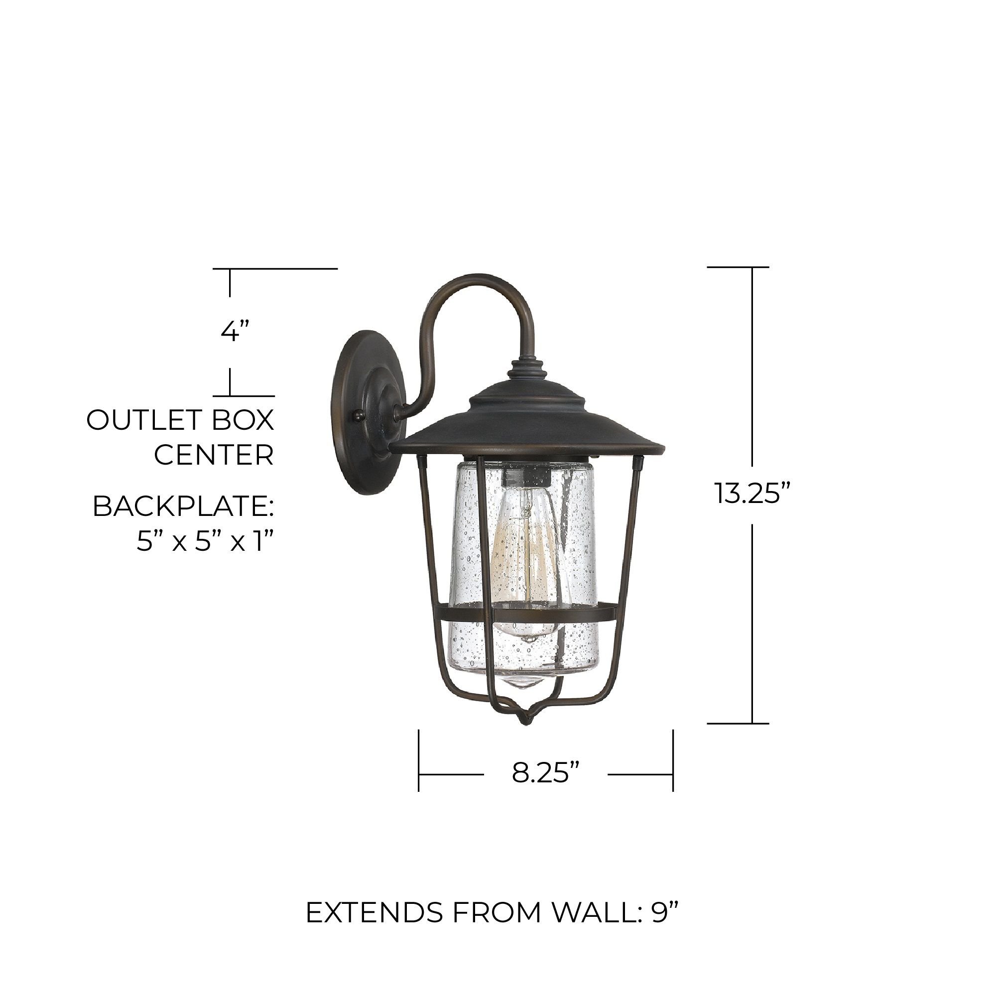 Image 2 Capital Creekside 13 1/4" High Old Bronze Outdoor Lantern Wall Light more views