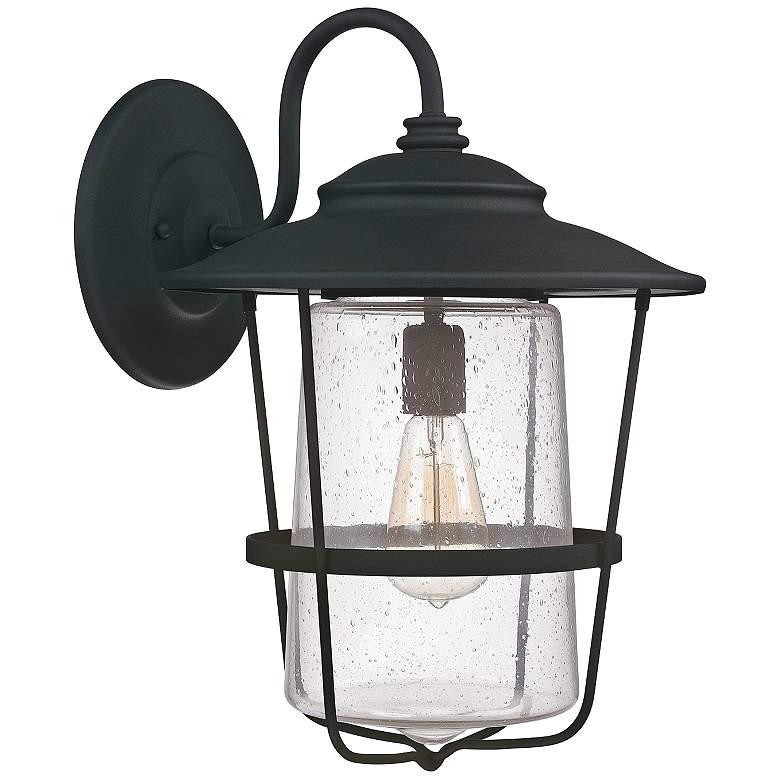 Image 1 Capital Creekside 18 1/2" High Black Outdoor Wall Light