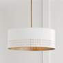 Thumbnail3 of Capital Dash 20 1/4"W Aged Brass and White 3-Light Pendant more views