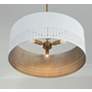 Thumbnail4 of Capital Dash 20 1/4"W Aged Brass and White 3-Light Pendant more views