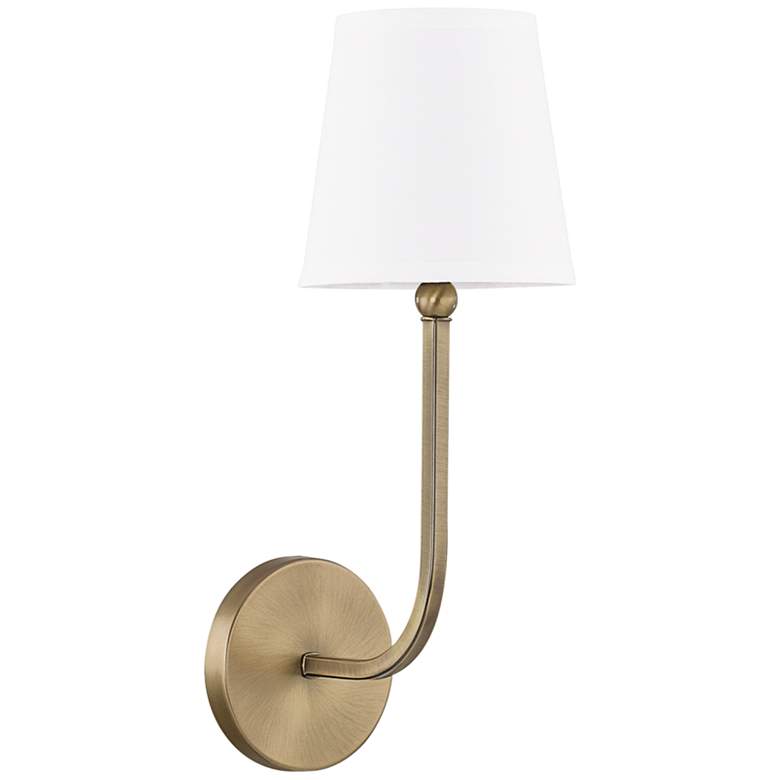 Image 1 Capital Dawson 17 inch High Aged Brass Metal Wall Sconce