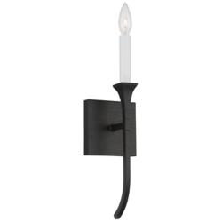 Capital Decklan 16 1/4" High Black Iron Wall Sconce