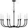 Capital Decklan 38" Wide Black Iron 8-Light Chandelier