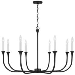 Capital Decklan 38" Wide Black Iron 8-Light Chandelier