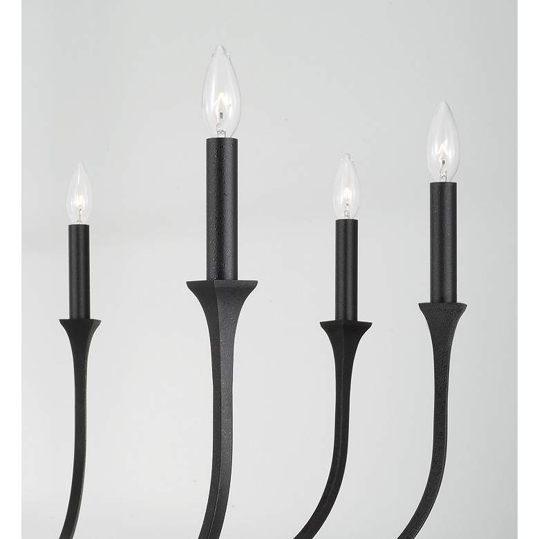 Image 4 Capital Decklan 38" Wide Black Iron 8-Light Chandelier more views
