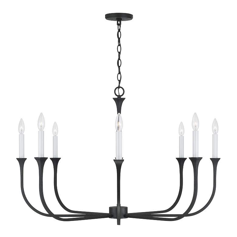 Image 7 Capital Decklan 38" Wide Black Iron 8-Light Chandelier more views