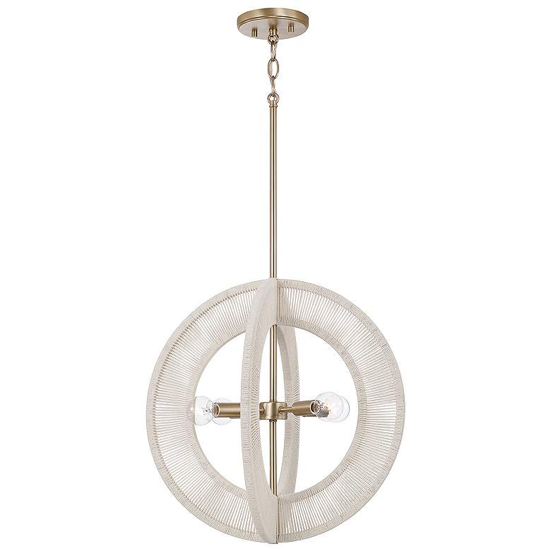Image 2 Capital Delaney 18" Wide Matte Brass 4-Light Pendant