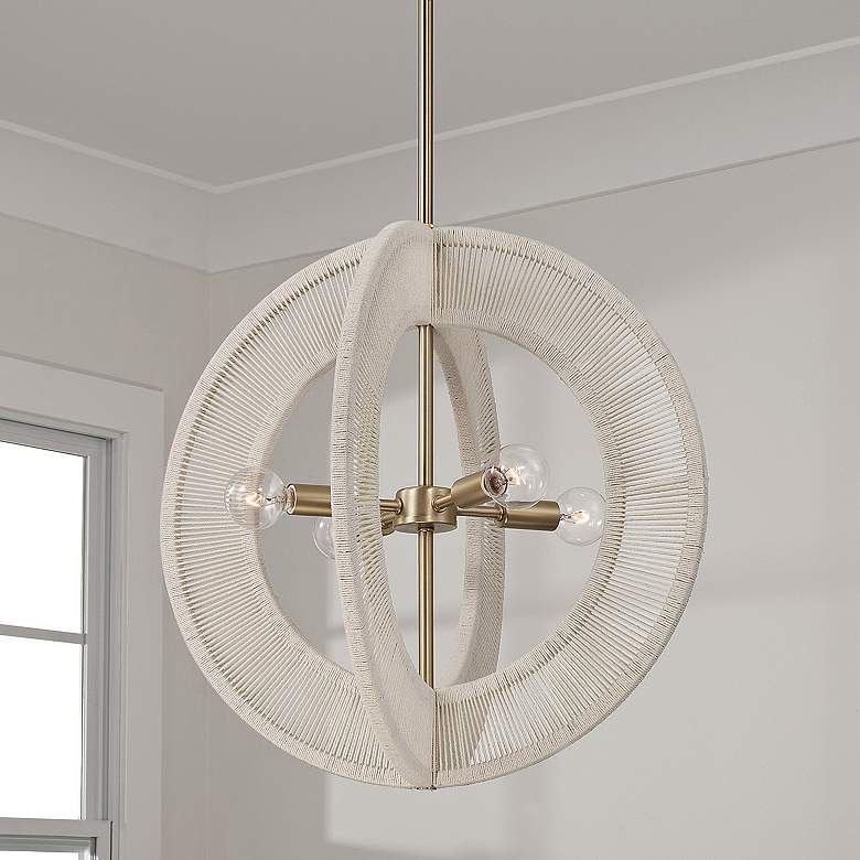 Image 1 Capital Delaney 18" Wide Matte Brass 4-Light Pendant
