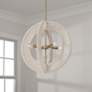 1_Capital Delaney 18" Wide Matte Brass 4-Light Pendant