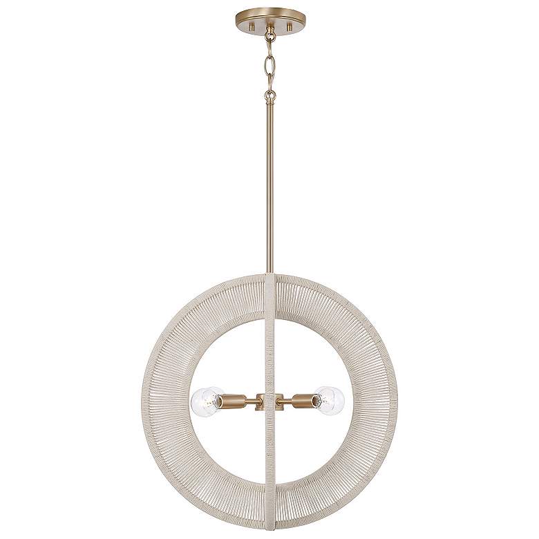 Image 5 Capital Delaney 18" Wide Matte Brass 4-Light Pendant more views