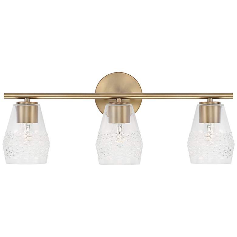 Image 2 Capital Dena 23 1/4 inch Wide Aged Brass 3-Light Bath Light