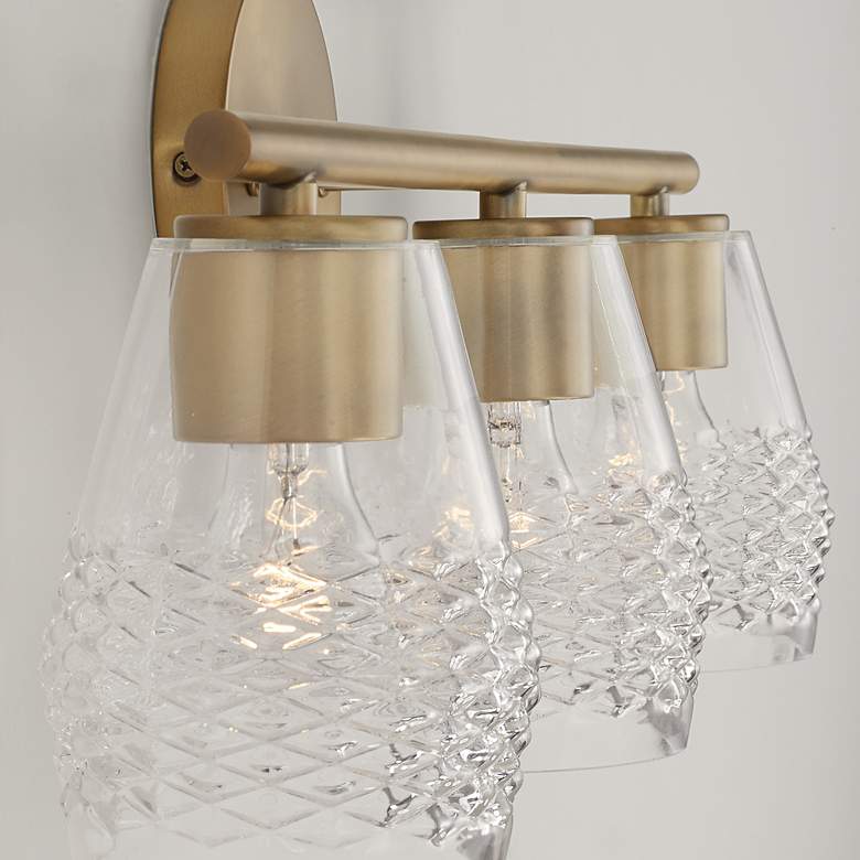 Image 4 Capital Dena 23 1/4" Wide Aged Brass 3-Light Bath Light more views