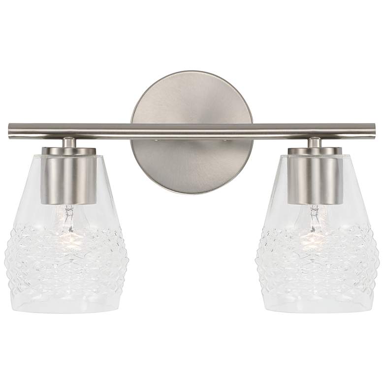 Image 2 Capital Dena 9 1/2 inch High Brushed Nickel 2-Light Wall Sconce