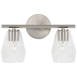 Capital Dena 9 1/2&quot; High Brushed Nickel 2-Light Wall Sconce