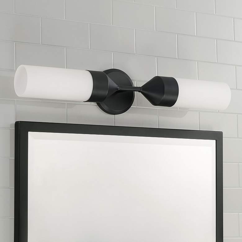 Image 5 Capital Devon 18 1/4" High Matte Black 2-Light Wall Sconce more views