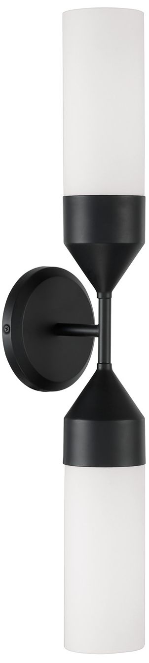 Image 2 Capital Devon 25" High Matte Black 2-Light Wall Sconce