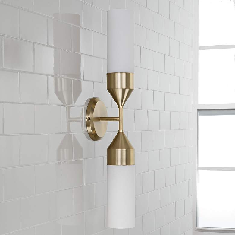 Image 1 Capital Devon 25" High Matte Brass 2-Light Wall Sconce