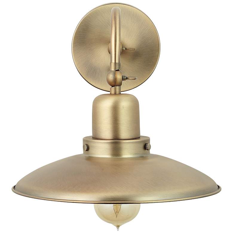 Image 1 Capital Dewitt 17 3/4" High Aged Brass Wall Sconce