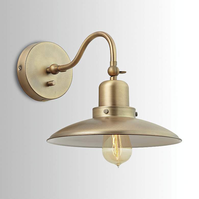 Image 3 Capital Dewitt 17 3/4" High Aged Brass Wall Sconce more views
