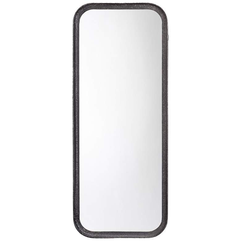 Image 2 Capital Distressed Black 15 3/4 inch x 39 1/2 inch Wall Mirror