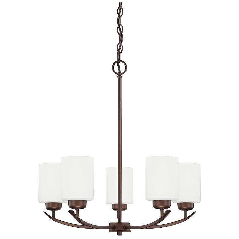 Image 1 Capital Dixon 23" Wide Bronze 5-Light Chandelier