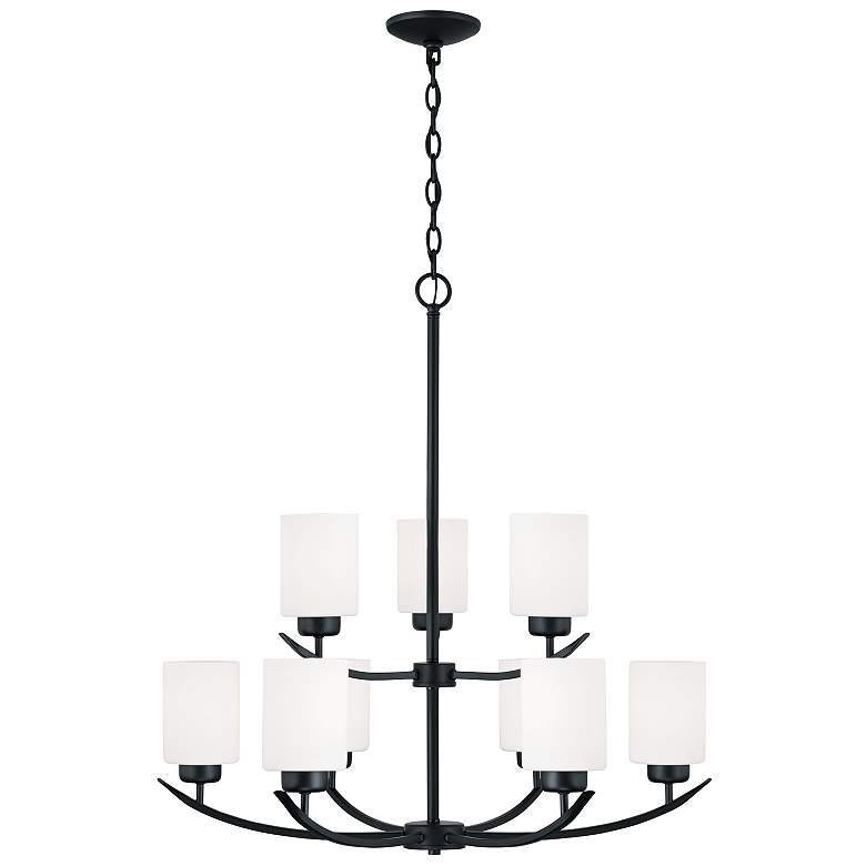 Image 2 Capital Dixon 28" Wide Matte Black 9-Light Chandelier