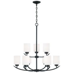 Capital Dixon 28" Wide Matte Black 9-Light Chandelier