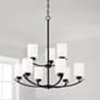 1_Capital Dixon 28" Wide Matte Black 9-Light Chandelier
