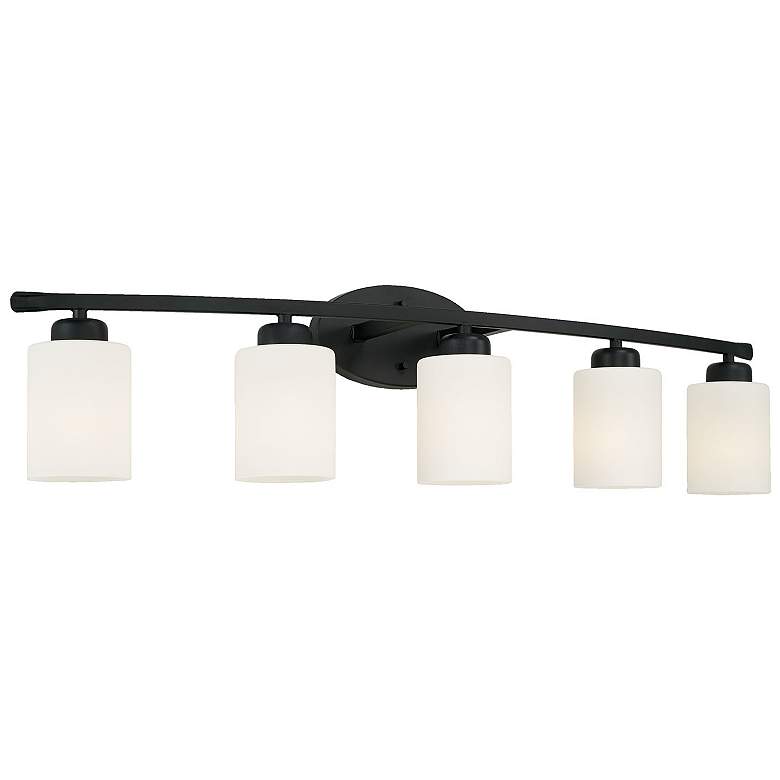 Image 1 Capital Dixon 36 3/4"W Matte Black 5-Light Vanity Bath Light