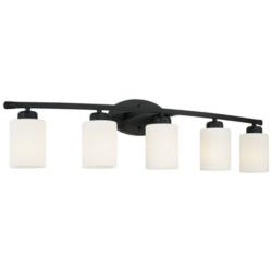 Capital Dixon 36 3/4"W Matte Black 5-Light Vanity Bath Light