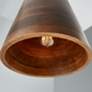 3_Capital Dodd 10"W Matte Brass and Medium Wood Mini Pendant more views