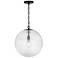 Capital Dolan 15"W Matte Black Pendant Light w/ Clear Glass