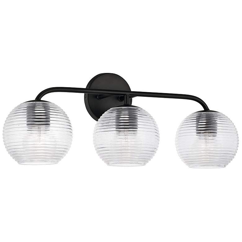 Image 2 Capital Dolan 24 1/2" Wide Matte Black 3-Light Bath Light