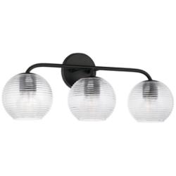 Capital Dolan 24 1/2" Wide Matte Black 3-Light Bath Light