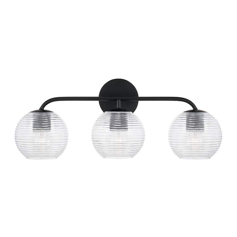 Image 3 Capital Dolan 24 1/2" Wide Matte Black 3-Light Bath Light more views