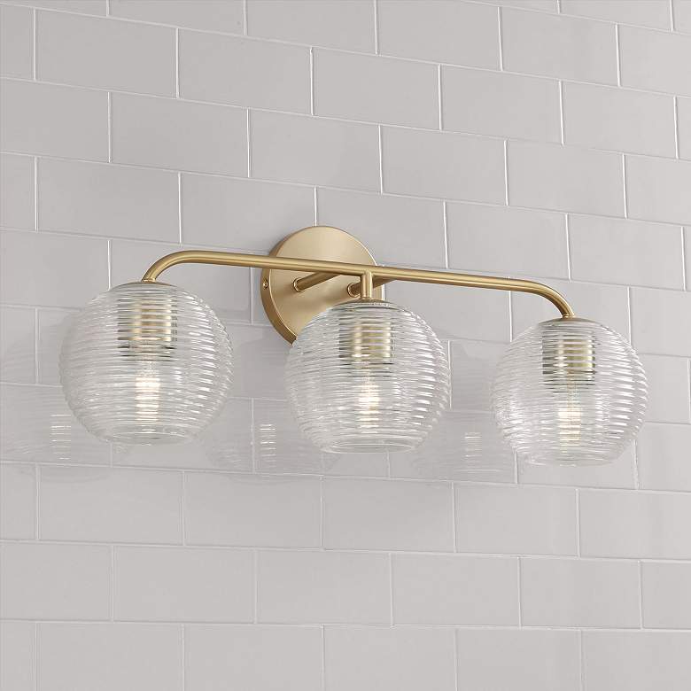 Image 1 Capital Dolan 24 1/2" Wide Matte Brass 3-Light Bath Light