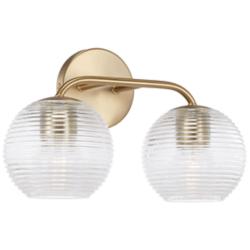 Capital Dolan 9 1/2" High Matte Brass 2-Light Wall Sconce
