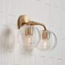 1_Capital Dolan 9 1/2" High Matte Brass 2-Light Wall Sconce