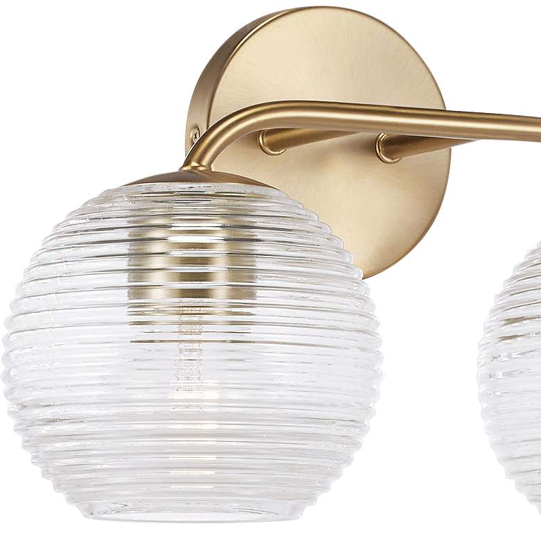 Image 3 Capital Dolan 9 1/2" High Matte Brass 2-Light Wall Sconce more views