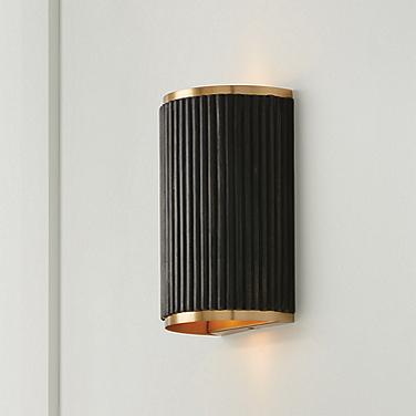 Capital Donovan 12" High Brass Black Stain Wall Sconce