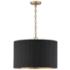 Capital Donovan 19 3/4" Wide Modern Black and Matte Brass Pendant
