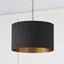 1_Capital Donovan 19 3/4" Wide Modern Black and Matte Brass Pendant