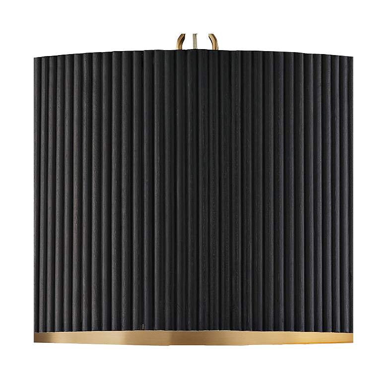 Image 3 Capital Donovan 19 3/4" Wide Modern Black and Matte Brass Pendant more views