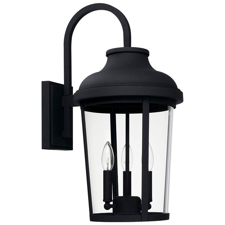 Image 1 Capital Dunbar 22 1/2" High Black 3-Light Outdoor Wall Light