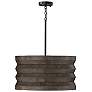 2_Capital Dunn 22" Wide Modern Espresso Black Drum Pendant Light