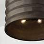 3_Capital Dunn 22" Wide Modern Espresso Black Drum Pendant Light more views