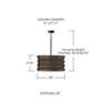 5_Capital Dunn 22" Wide Modern Espresso Black Drum Pendant Light more views