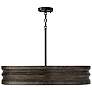 2_Capital Dunn 30" Espresso Stain and Black Modern Drum Pendant Light